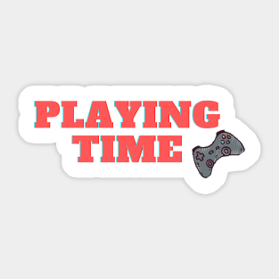 playing time with joystick Sticker